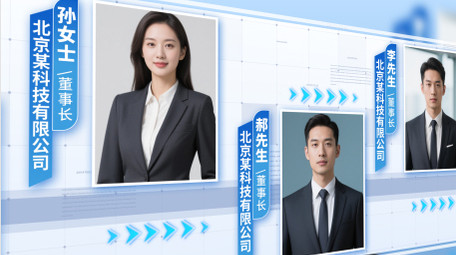 明亮企业照片墙团队介绍AE模板