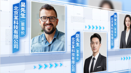 明亮企业照片墙团队介绍AE模板