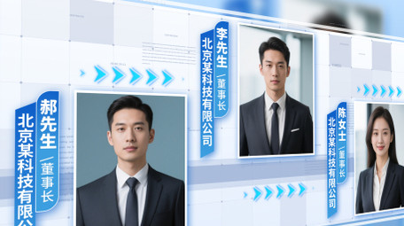 明亮企业照片墙团队介绍AE模板