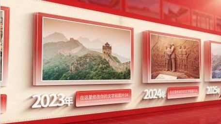 党政大事记三维图文展示AE模板