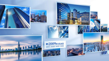 大气企业照片墙多图汇聚AE模版