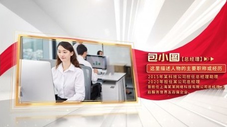 简洁明亮党政图文人物介绍AE模板