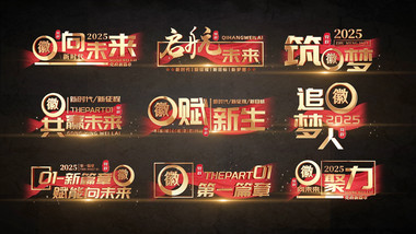 大气简洁党政类节目角标字幕条AE模版