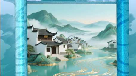 卷轴水滴创意标题片头AE模板