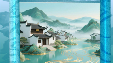 卷轴水滴创意标题片头AE模板