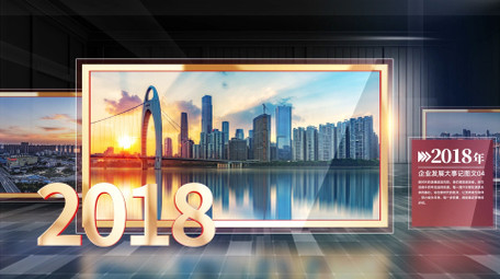 高级立体空间旋转多图文展示AE模版