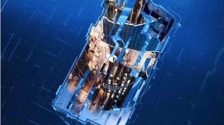 蓝色科技穿梭宣传图文展示AE模板