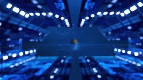 蓝色科技穿梭宣传图文展示AE模板