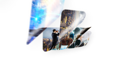 4K翻页效果logo演绎AE模板