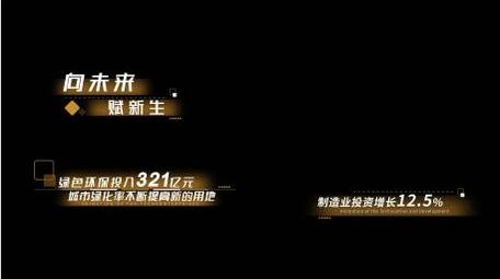 金色字幕条动画展示AE模版