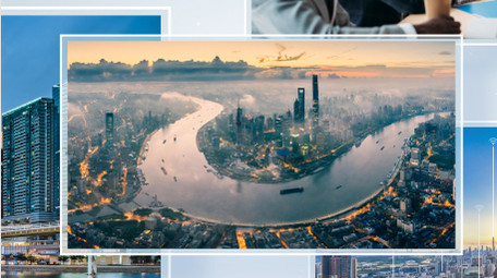 清新简洁图片汇聚标题展示AE模板