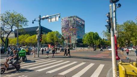 北京三里屯城市商圈车流延时