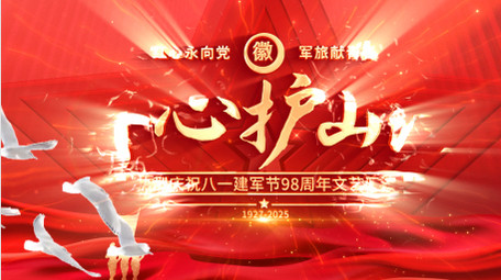 八一建军节粒子光效标题展示AE模板