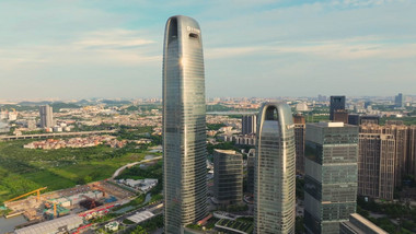 广州地标保利洲际酒店大厦航拍