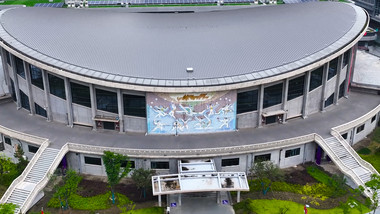 <strong>杭州地标</strong>建筑<strong>杭州</strong>体育馆4K航拍