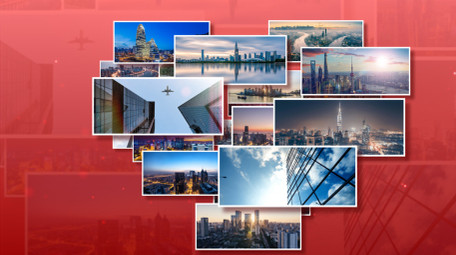 建党节图文汇聚标题展示AE模板