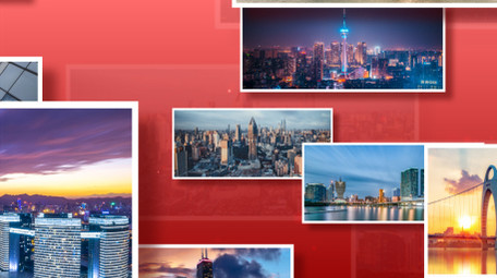 建党节图文汇聚标题展示AE模板