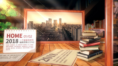 复古日历效果立体相册图文纪录片AE模版