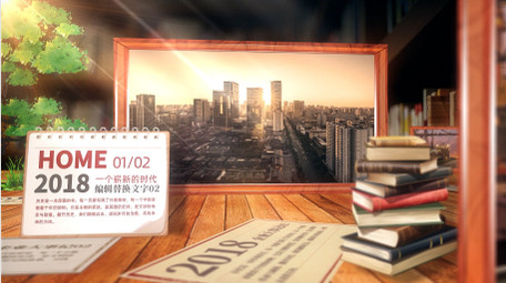 复古日历效果立体相册图文纪录片AE模版