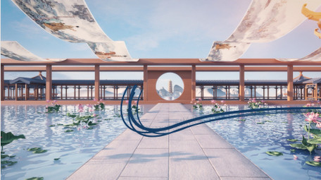 新中式水墨卷轴图文国风片头AE模板