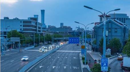 北京二环城市风光眺望CBD延时