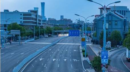 北京二环城市风光眺望CBD延时