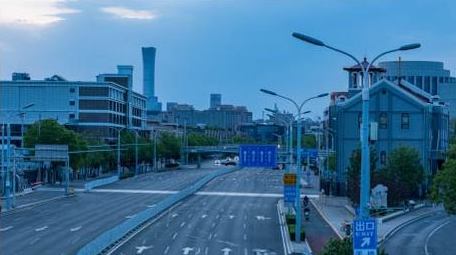 北京二环城市风光眺望CBD延时