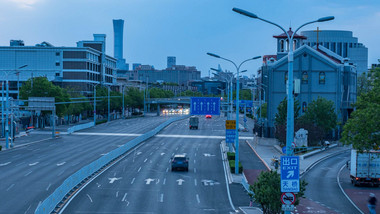 北京二环城市风光眺望CBD延时