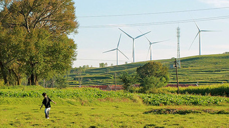 草原绿色草地亲子家庭旅游游玩田园放牧实拍