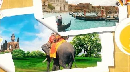 夏季旅行撕纸风格图文动画展示AE模版