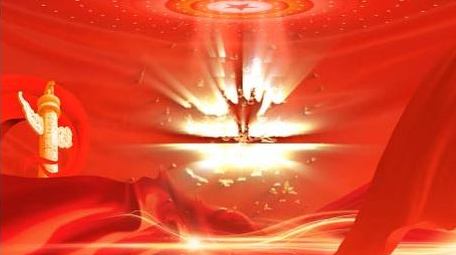 大气党政红绸标题展示AE模板