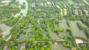 <strong>杭州地标杭州</strong>西溪湿地景区4K航拍