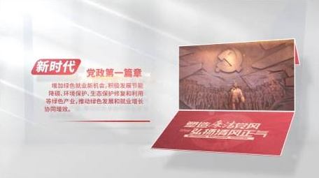 党政活动折纸效果图文展示AE模板