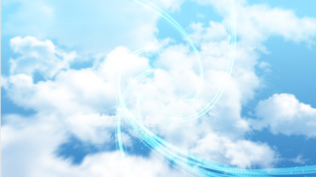 清新云层穿越文字标题展示AE模板