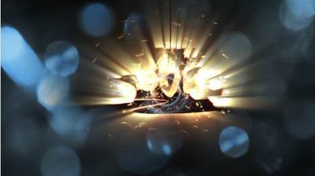 唯美粒子光晕文字标题展示AE模板