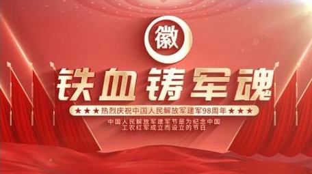 建军节红色动画标题展示片头AE模版