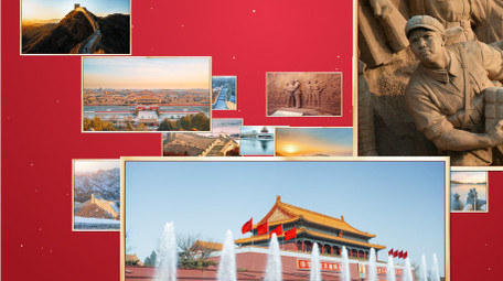 建军节图文汇聚片头AE模板