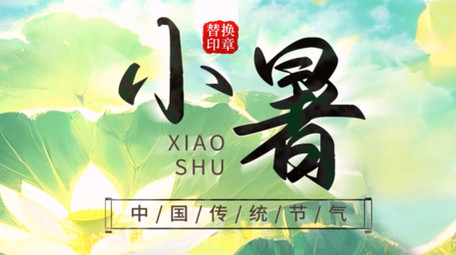 水墨晕染夏天小暑节气片头视频模版