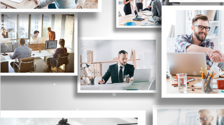 人物访谈节目图文汇聚片头AE模板