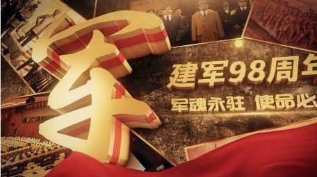 三维八一建军节图文片头AE模板