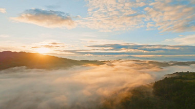 云海日出云层阳光云上仙境自然风光4K航拍