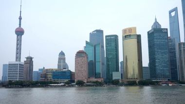 上海地标建筑东方明珠4k实拍