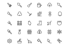 Gardening Line Icons 4