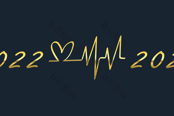 2022,2023具有心率和心率的Ecg.health context 2022,2023.2022, 2023 new year.