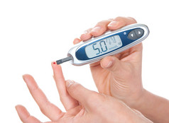 糖尿病测量血糖水平的血液测试