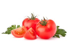 番茄蔬菜和欧芹叶静物