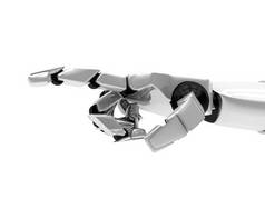 机器人机械臂的概念。3d 渲染