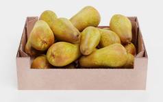 Realistic 3D Render of Pears in Box