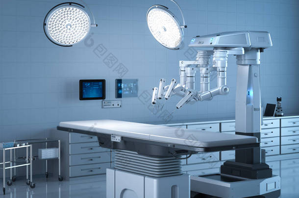 带有机器人手术的手术室