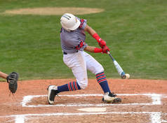 Baseball Player in action during a baseball game